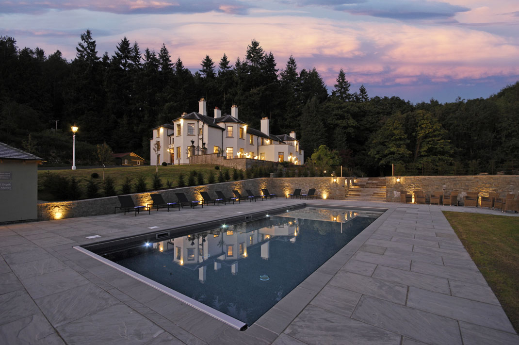 A large luxury country house to rent in Shropshire with a swimming pool and far reaching views